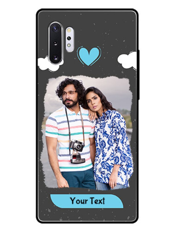 Custom Samsung Galaxy Note 10 Plus Custom Glass Phone Case  - Splashes with love doodles Design