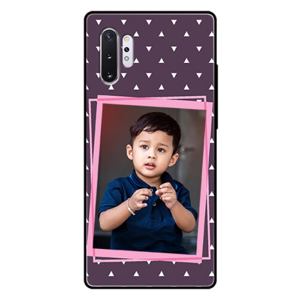 Samsung Galaxy Note 10 Plus Custom Glass Mobile Case - Triangle Pattern Dotted Design Samsung Galaxy Note 10 Plus Custom Glass Mobile Case - Triangle Pattern Dotted Design
