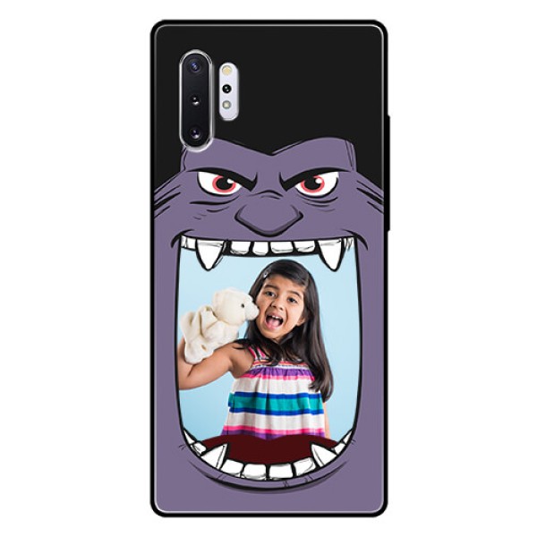 Samsung Galaxy Note 10 Plus Custom Glass Phone Case - Angry Monster Design Samsung Galaxy Note 10 Plus Custom Glass Phone Case - Angry Monster Design