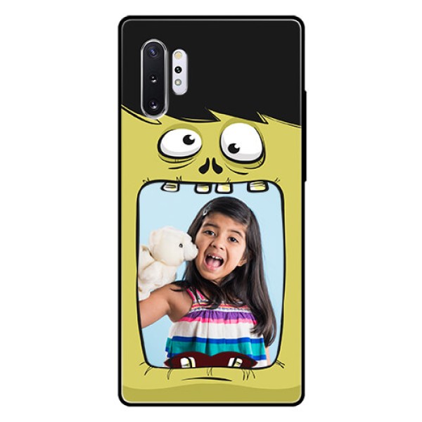Samsung Galaxy Note 10 Plus Personalized Glass Phone Case  - Cartoon monster back case Design