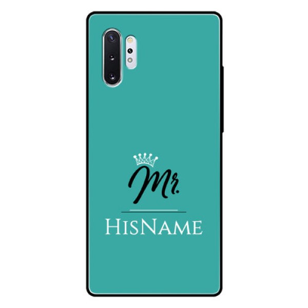 Galaxy Note 10 Plus Custom Glass Phone Case Mr with Name