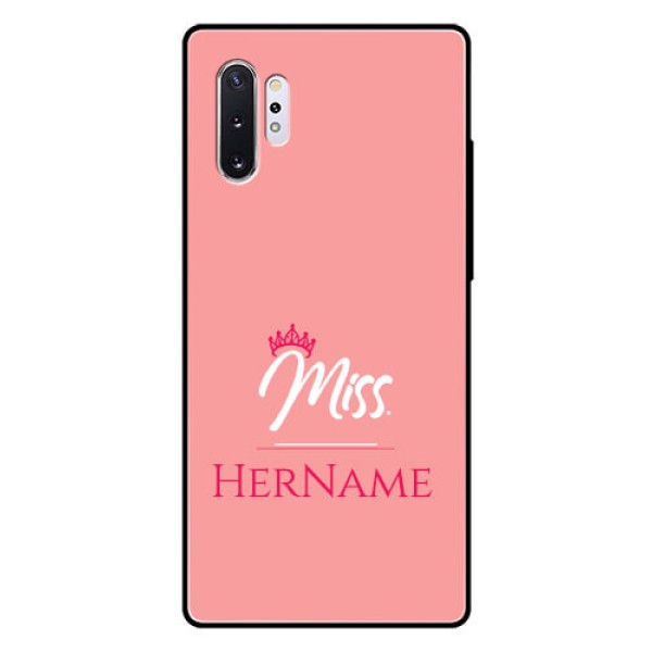 Galaxy Note 10 Plus Custom Glass Phone Case Mrs with Name