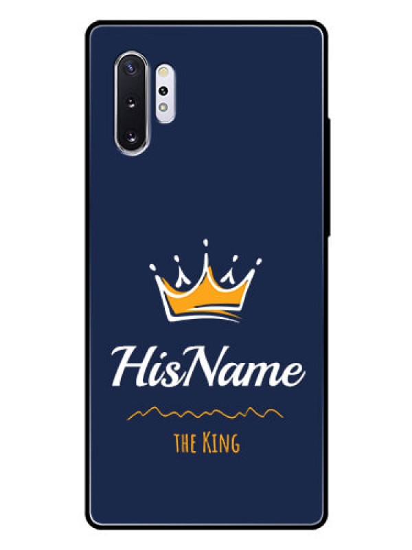 Custom Galaxy Note 10 Plus Glass Phone Case King with Name