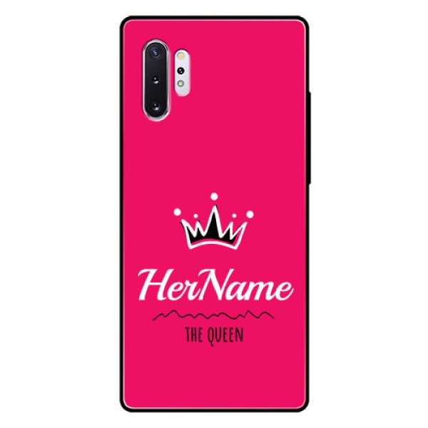 Galaxy Note 10 Plus Glass Phone Case Queen with Name Galaxy Note 10 Plus Glass Phone Case Queen with Name