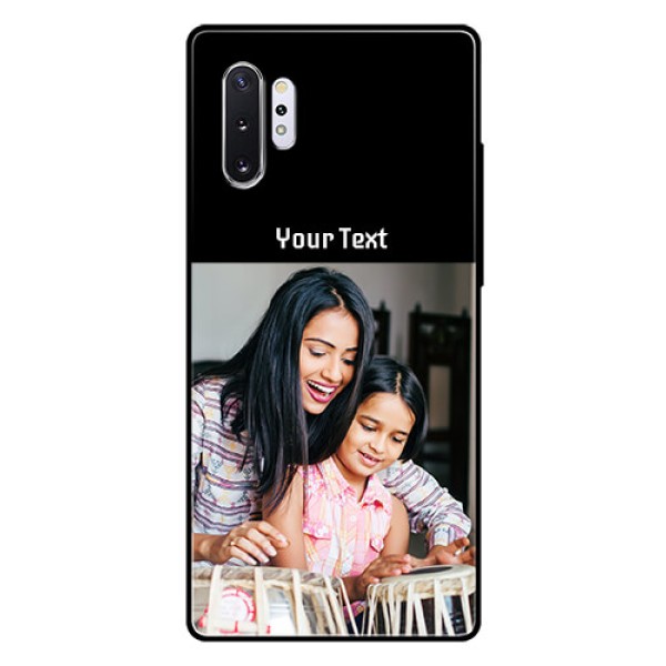 Galaxy Note 10 Plus Photo with Name on Glass Phone Case
