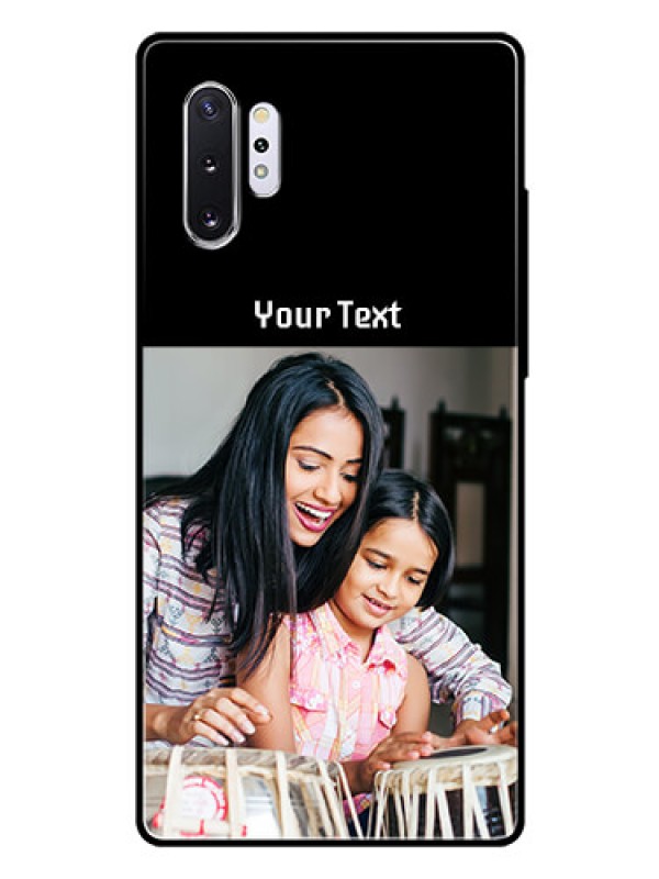 Custom Galaxy Note 10 Plus Photo with Name on Glass Phone Case