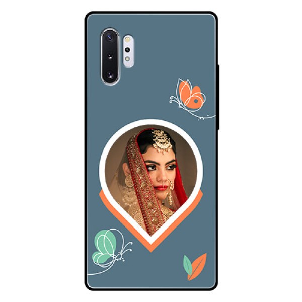 Galaxy Note 10 Plus Custom Glass Mobile Case - Droplet Butterflies Design