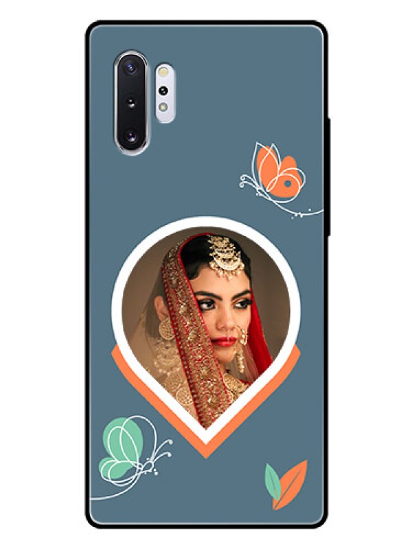 Custom Galaxy Note 10 Plus Custom Glass Mobile Case - Droplet Butterflies Design