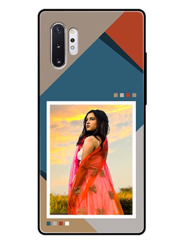 Custom Galaxy Note 10 Plus Personalized Glass Phone Case - Retro color pallet Design