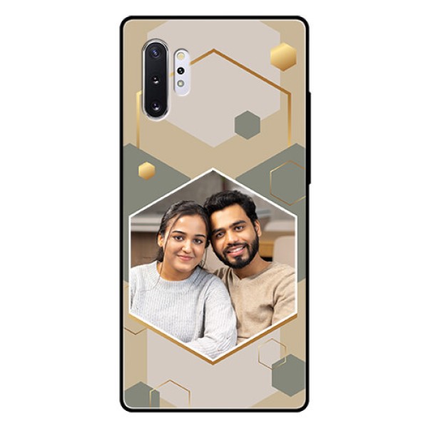 Galaxy Note 10 Plus Photo Printing on Glass Case - Stylish Hexagon Pattern Design Galaxy Note 10 Plus Photo Printing on Glass Case - Stylish Hexagon Pattern Design