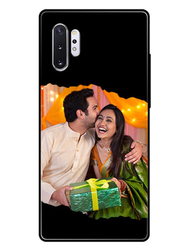 Custom Galaxy Note 10 Plus Custom Glass Phone Case - Tear-off Design