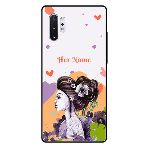 Galaxy Note 10 Plus Personalized Glass Phone Case - Woman And Nature Design Galaxy Note 10 Plus Personalized Glass Phone Case - Woman And Nature Design