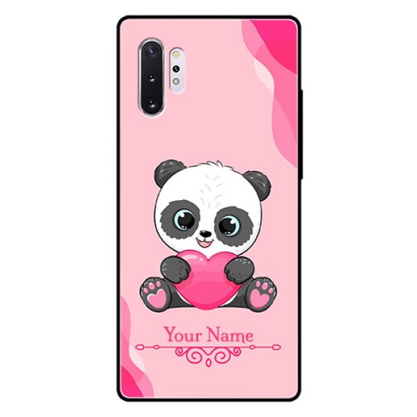 Galaxy Note 10 Plus Custom Glass Mobile Case - Cute Panda Design