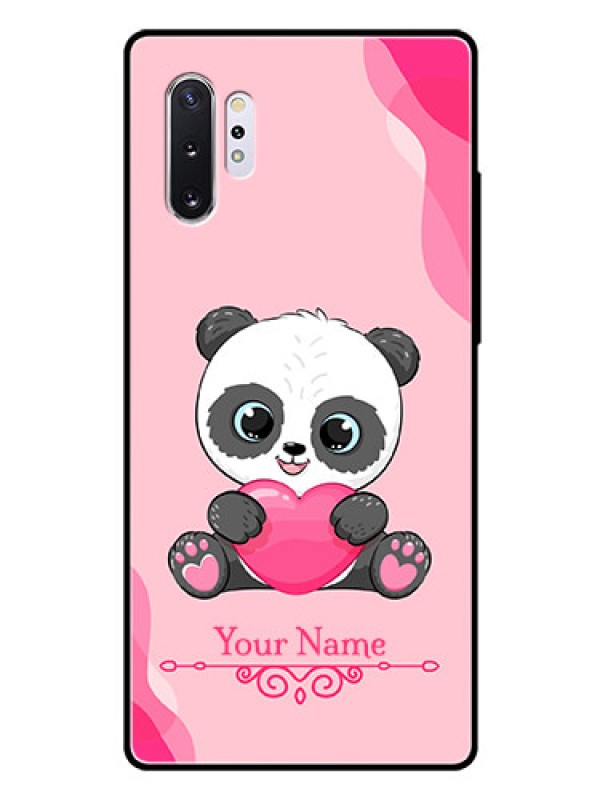 Custom Galaxy Note 10 Plus Custom Glass Mobile Case - Cute Panda Design