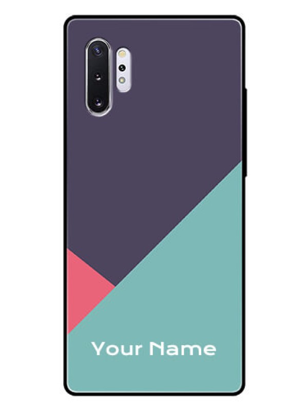 Custom Galaxy Note 10 Plus Custom Glass Mobile Case - Tri Color abstract Design