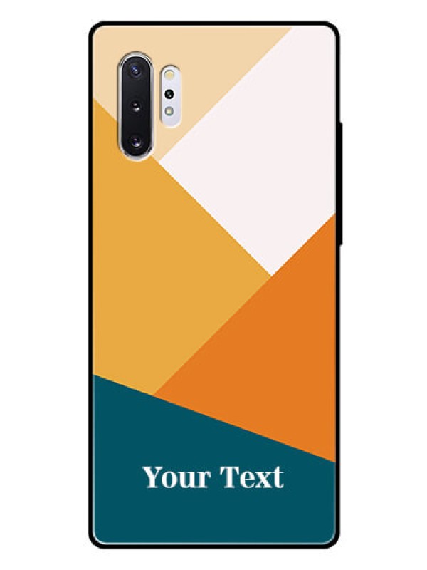 Custom Galaxy Note 10 Plus Personalized Glass Phone Case - Stacked Multi-colour Design