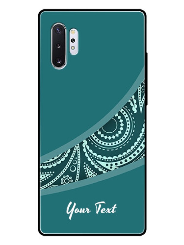 Custom Galaxy Note 10 Plus Photo Printing on Glass Case - semi visible floral Design