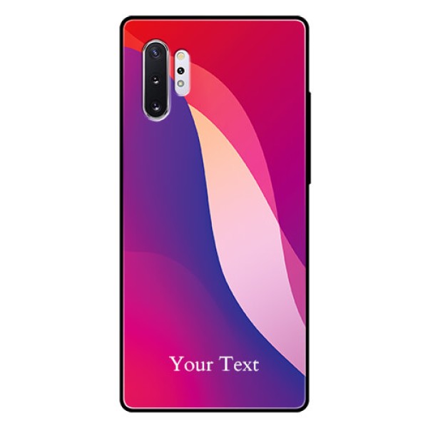 Galaxy Note 10 Plus Personalized Glass Phone Case - Digital abstract Overlap Design Galaxy Note 10 Plus Personalized Glass Phone Case - Digital abstract Overlap Design