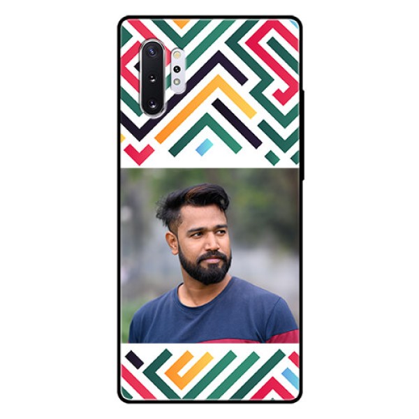 Galaxy Note 10 Plus Personalized Glass Phone Case - Colorful Maze Pattern Design Galaxy Note 10 Plus Personalized Glass Phone Case - Colorful Maze Pattern Design
