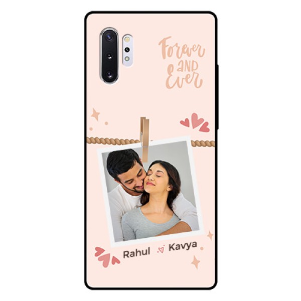 Galaxy Note 10 Plus Custom Glass Phone Case - Forever and ever love Design