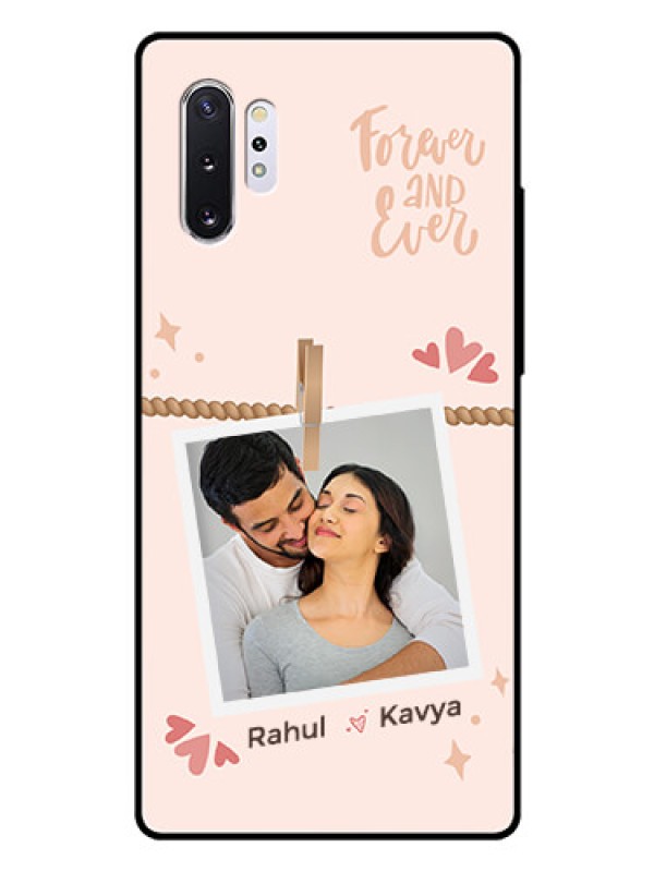 Custom Galaxy Note 10 Plus Custom Glass Phone Case - Forever and ever love Design