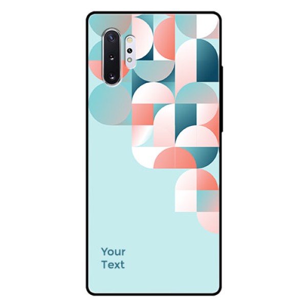 Galaxy Note 10 Plus Custom Glass Phone Case - Stylish Semi-circle Pattern Design Galaxy Note 10 Plus Custom Glass Phone Case - Stylish Semi-circle Pattern Design