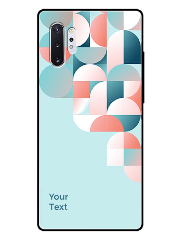 Custom Galaxy Note 10 Plus Custom Glass Phone Case - Stylish Semi-circle Pattern Design