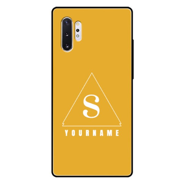 Galaxy Note 10 Plus Personalized Glass Phone Case - simple triangle Design Galaxy Note 10 Plus Personalized Glass Phone Case - simple triangle Design