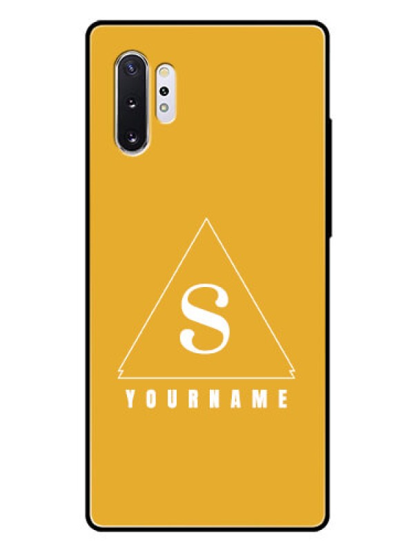 Custom Galaxy Note 10 Plus Personalized Glass Phone Case - simple triangle Design