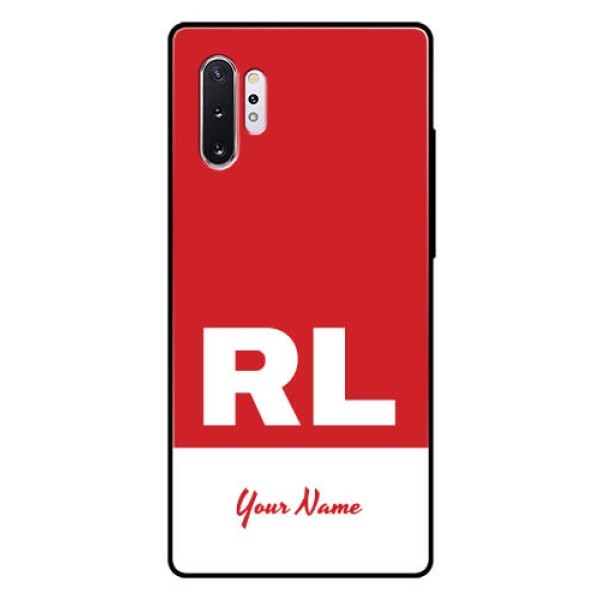 Galaxy Note 10 Plus Personalized Glass Phone Case - dual tone custom text Design Galaxy Note 10 Plus Personalized Glass Phone Case - dual tone custom text Design
