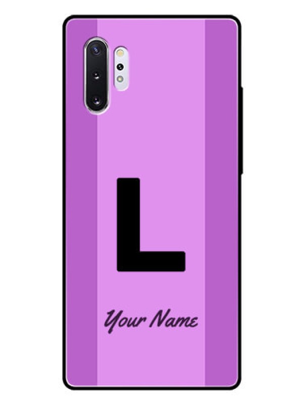 Custom Galaxy Note 10 Plus Custom Glass Phone Case - Tricolor custom text Design