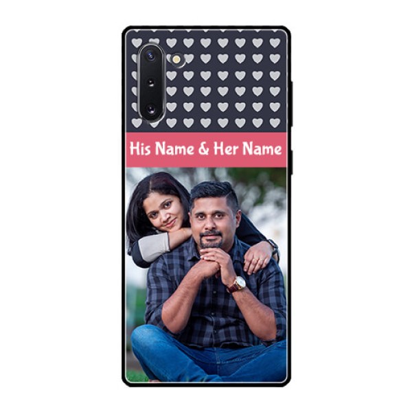 Galaxy Note 10 Custom Glass Mobile Case - Love Symbols Design Galaxy Note 10 Custom Glass Mobile Case - Love Symbols Design