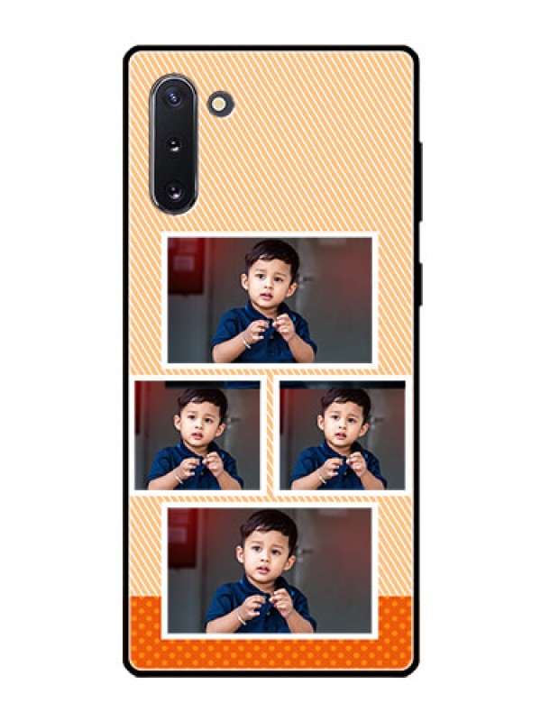 Custom Galaxy Note 10 Photo Printing on Glass Case  - Bulk Photos Upload Design