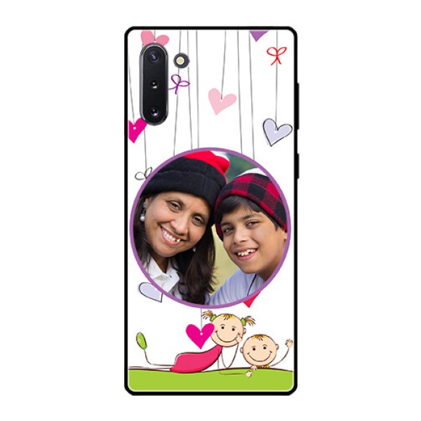 Galaxy Note 10 Photo Printing on Glass Case  - Cute Kids Phone Case Design