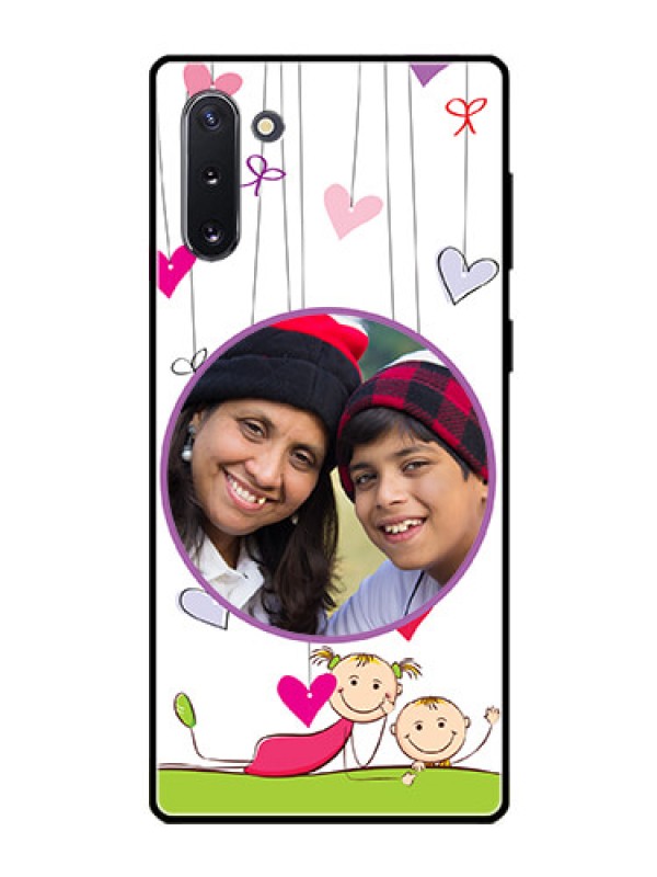 Custom Galaxy Note 10 Photo Printing on Glass Case  - Cute Kids Phone Case Design