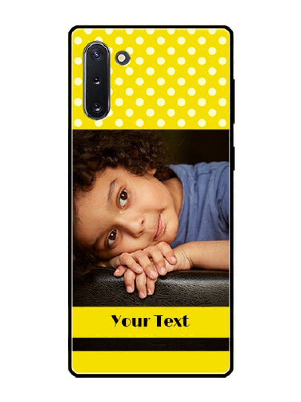 Custom Galaxy Note 10 Custom Glass Phone Case  - Bright Yellow Case Design