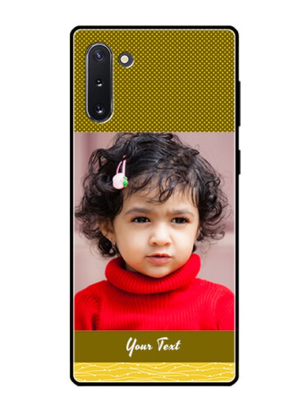 Custom Galaxy Note 10 Custom Glass Phone Case  - Simple Green Color Design