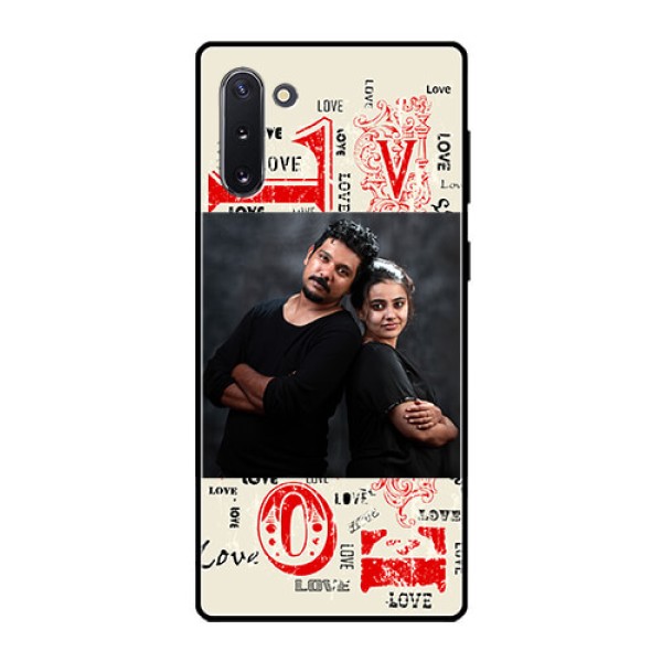 Galaxy Note 10 Photo Printing on Glass Case  - Trendy Love Design Case