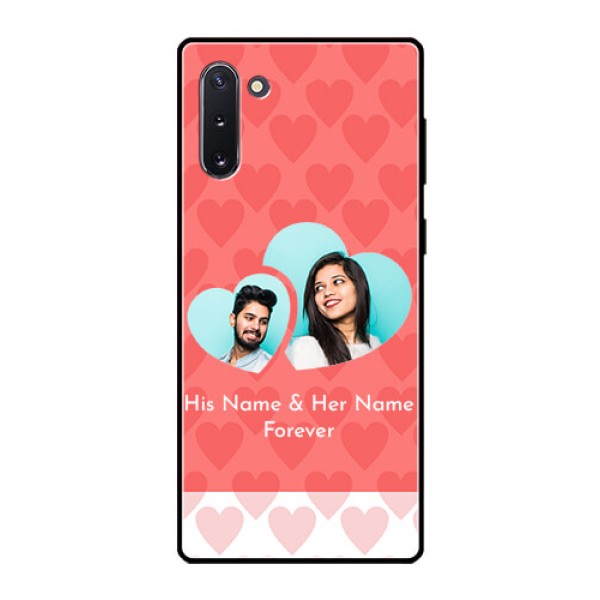 Galaxy Note 10 Personalized Glass Phone Case  - Couple Pic Upload Design