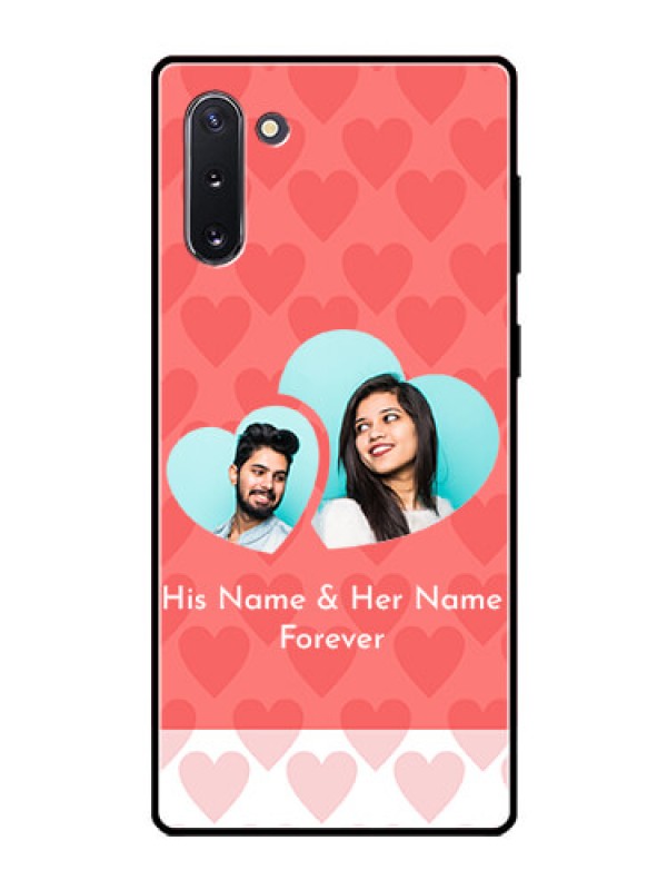 Custom Galaxy Note 10 Personalized Glass Phone Case  - Couple Pic Upload Design