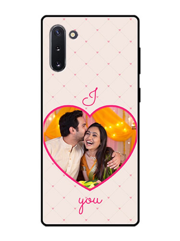 Custom Galaxy Note 10 Custom Glass Mobile Case  - Heart Shape Design