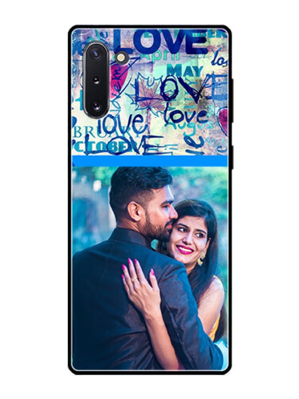 Custom Galaxy Note 10 Custom Glass Mobile Case  - Colorful Love Design