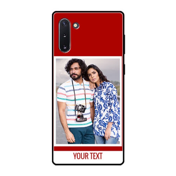 Galaxy Note 10 Personalized Glass Phone Case - Simple Red Color Design Galaxy Note 10 Personalized Glass Phone Case - Simple Red Color Design