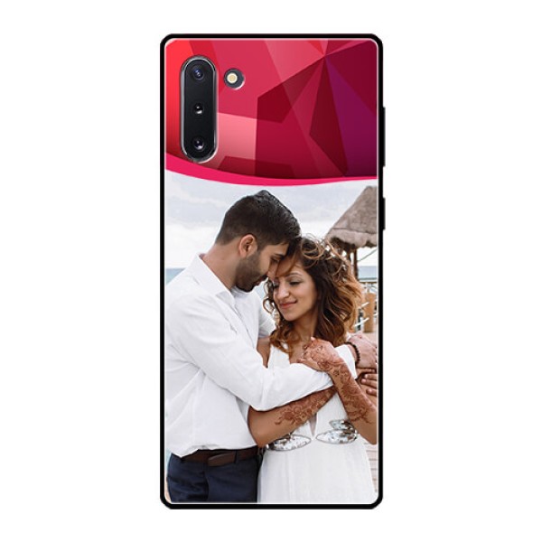 Galaxy Note 10 Custom Glass Mobile Case - Red Abstract Design Galaxy Note 10 Custom Glass Mobile Case - Red Abstract Design