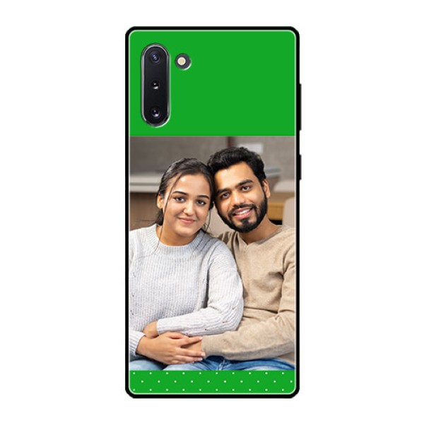 Galaxy Note 10 Personalized Glass Phone Case  - Green Pattern Design