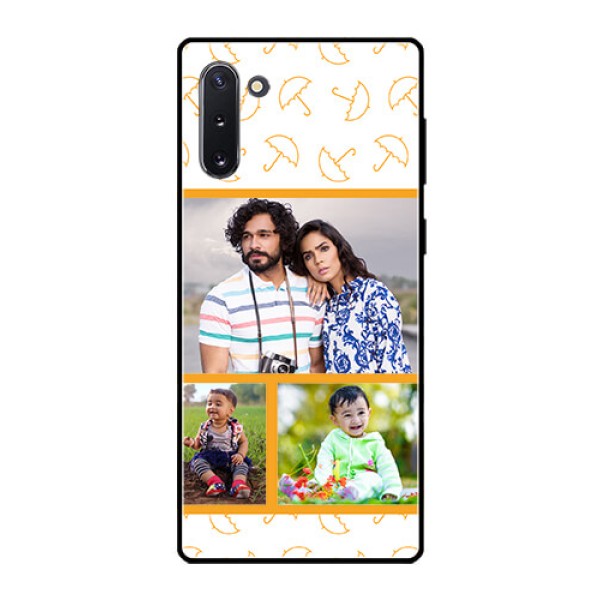Galaxy Note 10 Custom Glass Mobile Case - Yellow Pattern Design Galaxy Note 10 Custom Glass Mobile Case - Yellow Pattern Design