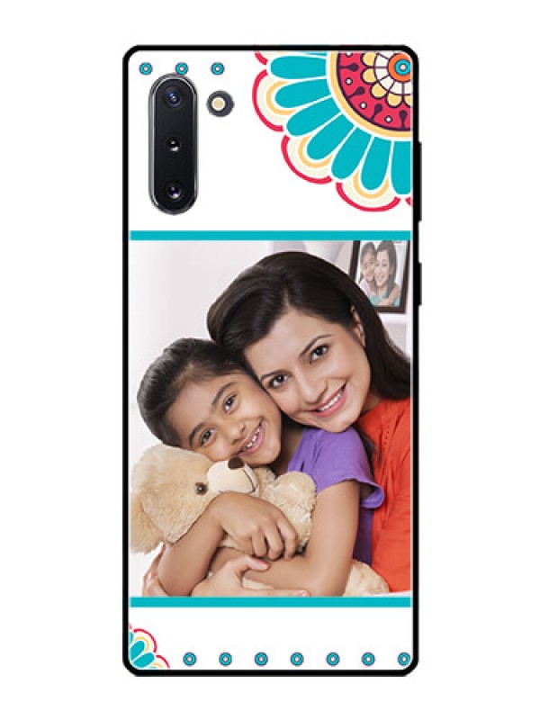Custom Galaxy Note 10 Custom Glass Phone Case  - Flower Design