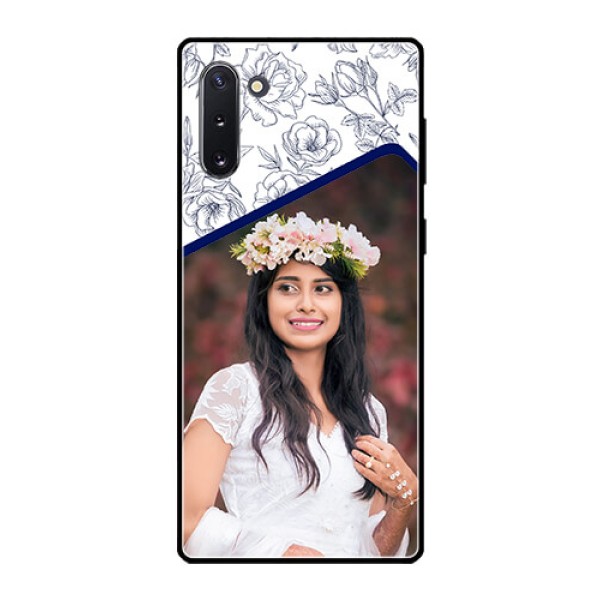 Galaxy Note 10 Personalized Glass Phone Case  - Premium Floral Design