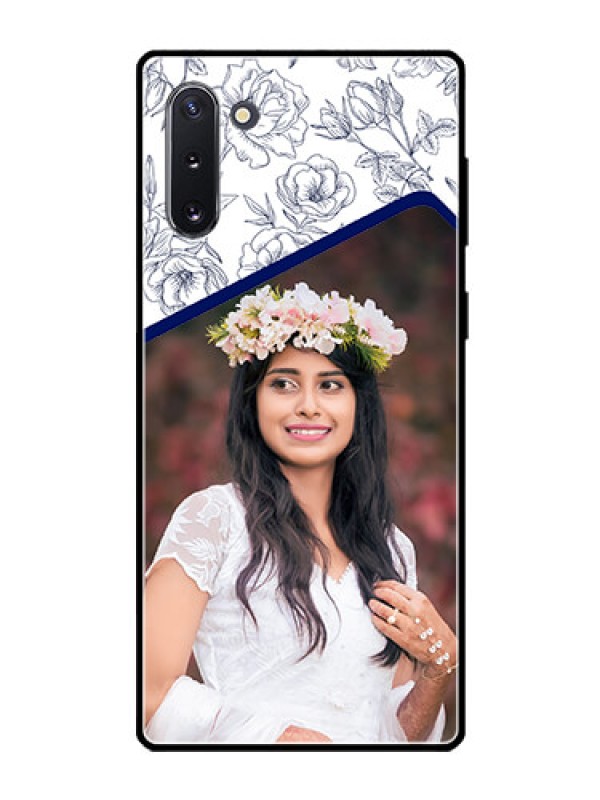 Custom Galaxy Note 10 Personalized Glass Phone Case  - Premium Floral Design