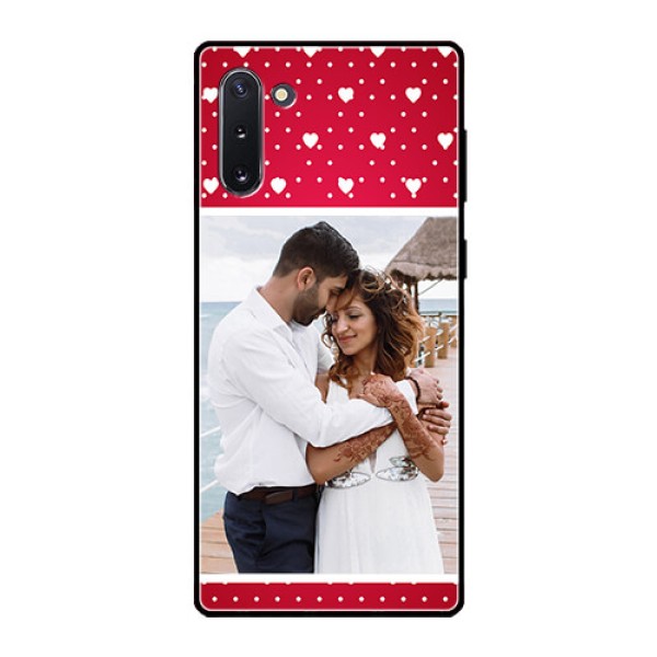 Galaxy Note 10 Photo Printing on Glass Case  - Hearts Mobile Case Design